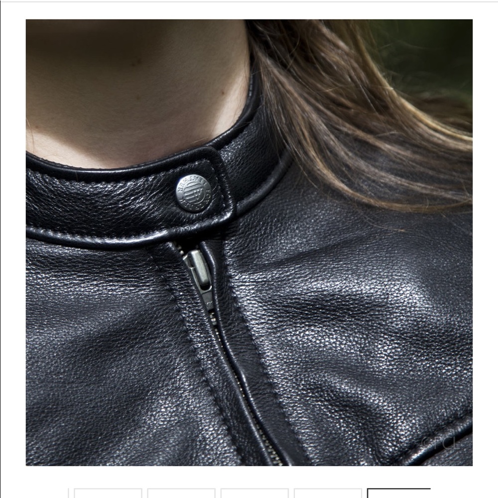 Fox Creek Leather Motorcycle Moto Biker Jacket - Picture 6 of 11